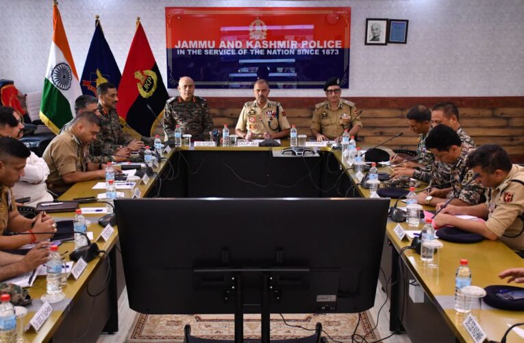 J&K DGP Chairs High-Level Security Review for Shri Amarnath Ji Yatra at PCR Kashmir
