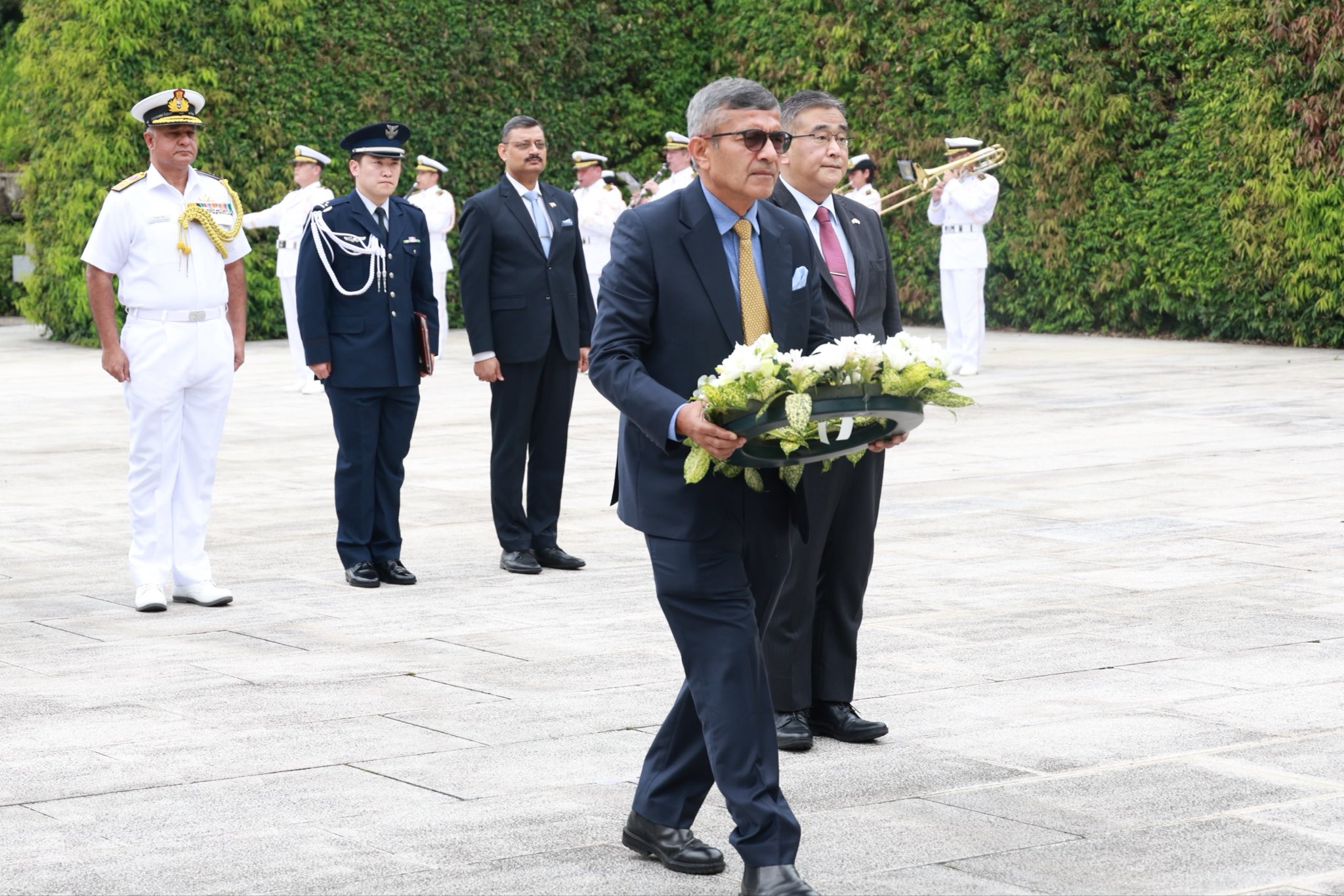 Indian Defence Secretary pays tribute at Self-Defense Forces Memorial Stone in Tokyo