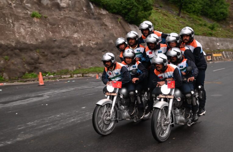 Indian Army Dare Devils Set Motorcycle World Record in Atal Tunnel