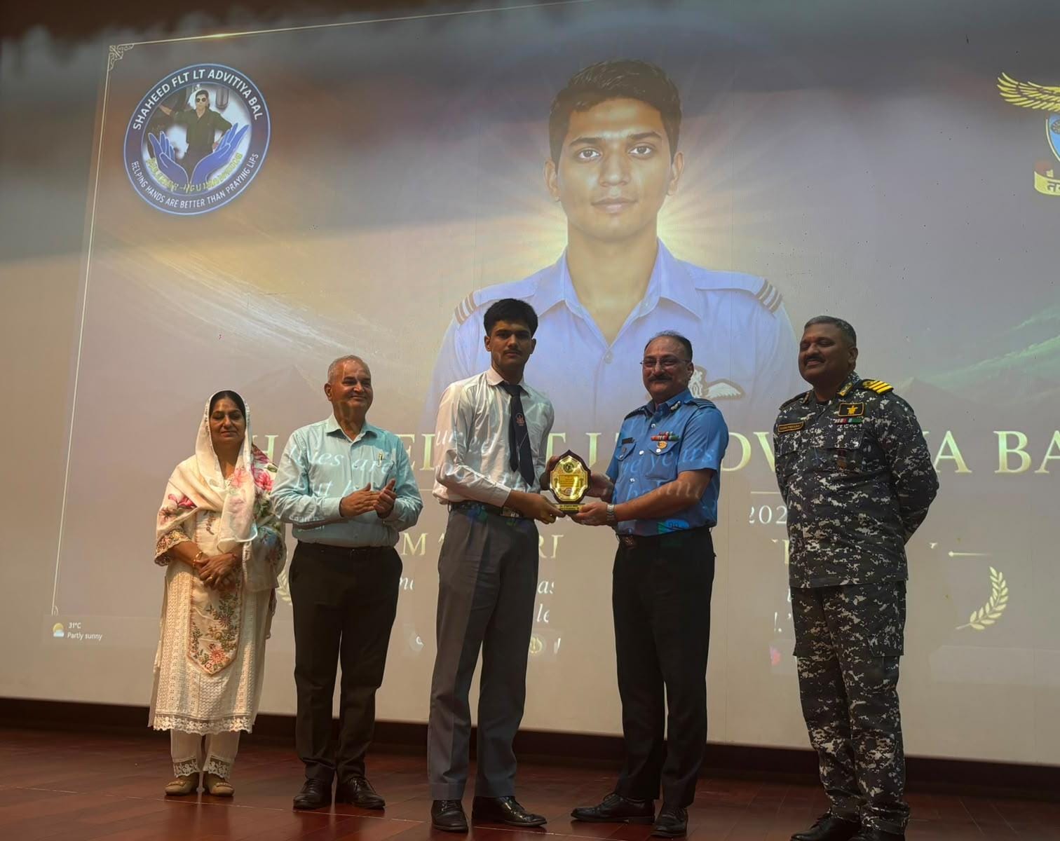 Sainik School Nagrota Cadets Honoured on Flight Lieutenant Advitiya Bal Death Anniversary