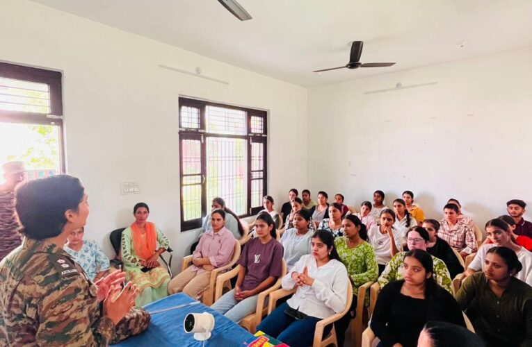 Indian Army Hosts Motivational Lecture in Katra to Inspire Young Women to Join the Armed Forces