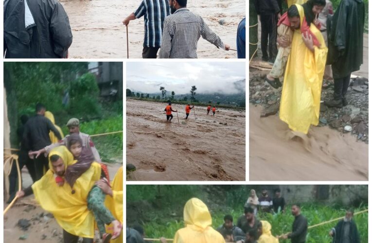Heavy Rainfall in Jammu: SDRF Rescues Dozens in Multi-District Flood Operations