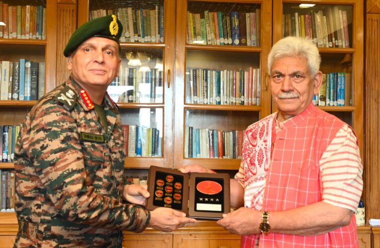 Army Chief General Dhiraj Seth Reviews Jammu and Kashmir Security with Lieutenant Governor Manoj Sinha
