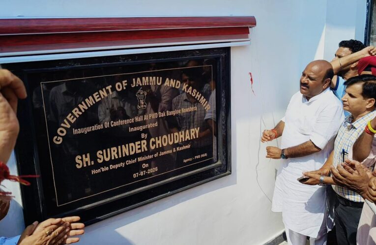 Deputy CM Surinder Choudhary Inaugurates ₹2.49 Cr Conference Hall in Nowshera, Reviews Local Development Projects