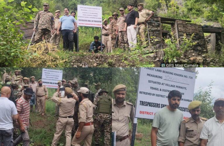 Ramban Administration Reclaims ₹2.5 Crore Land from Drug Peddlers in Anti-Encroachment Drive