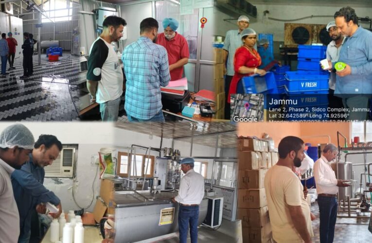 J&K Food Safety Crackdown: 17 Dairy Units Inspected, 34 Samples Seized for Quality Testing