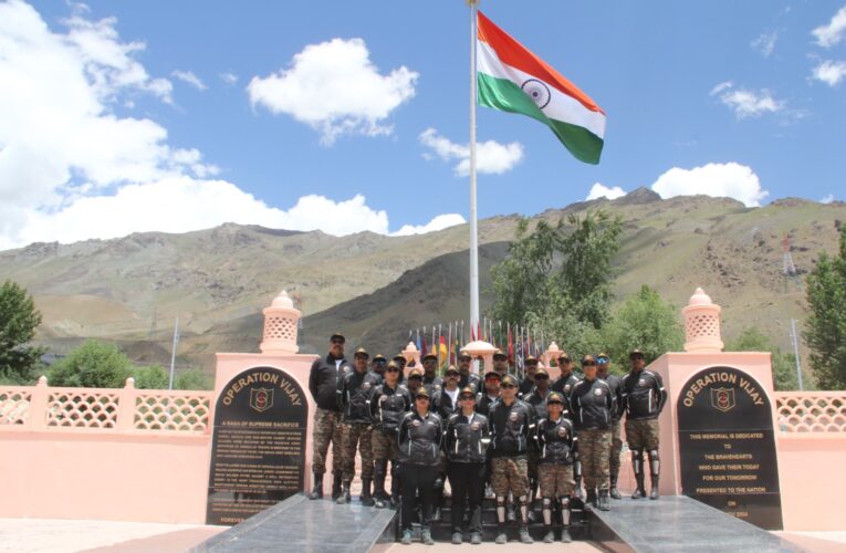Indian Army Corps of Signals motorcycle expedition reaches Kargil War Memorial to honor fallen soldiers