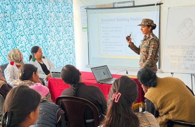 Indian Army conducts maternal health and breastfeeding awareness campaign in Ladakh border village