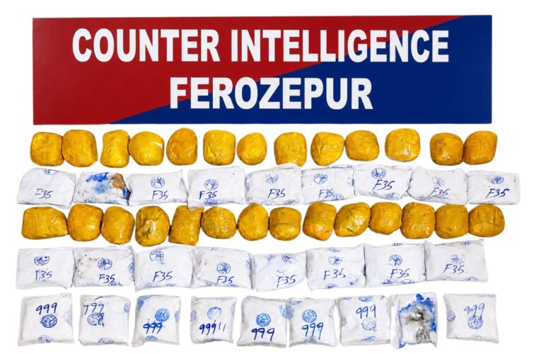 Punjab Police and BSF Bust Cross-Border Drug Module, Seize 30.2 Kg Heroin in Ferozepur Major Operation
