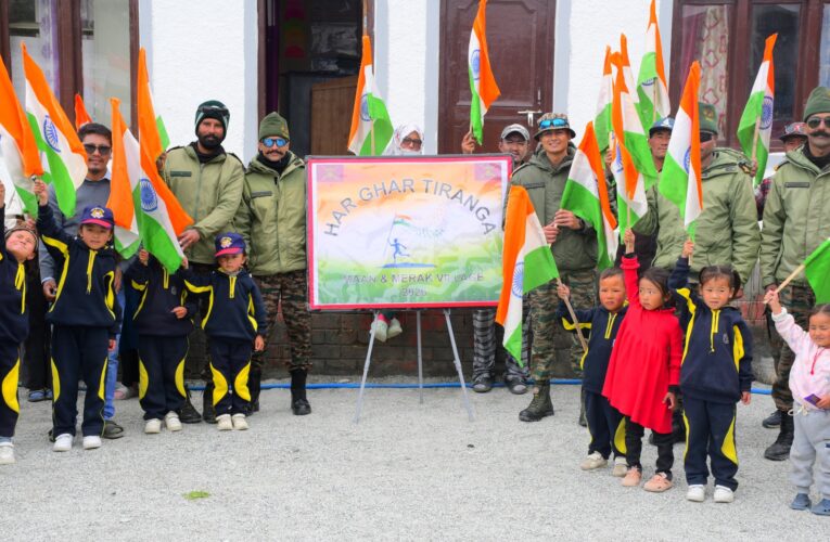 Ladakh Unites in Patriotism as Fire and Fury Corps Leads Vibrant Har Ghar Tiranga Celebrations