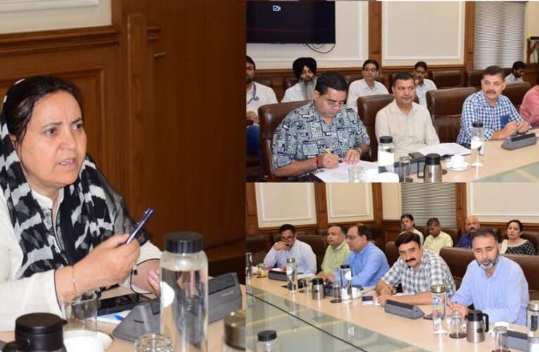 Minister Sakeena Itoo Reviews Jammu Department Operations and Flood Restoration Works