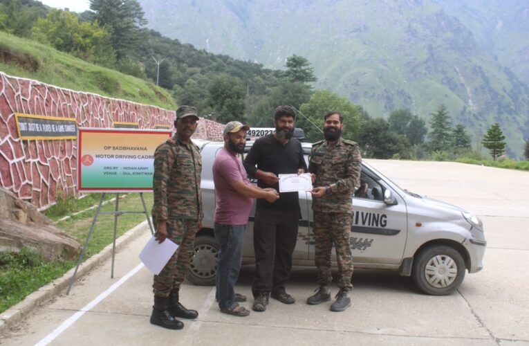 Indian Army Empowers Jammu & Kashmir Youth with Three-Week Motor Driving Skill Development Cadre in Kishtwar