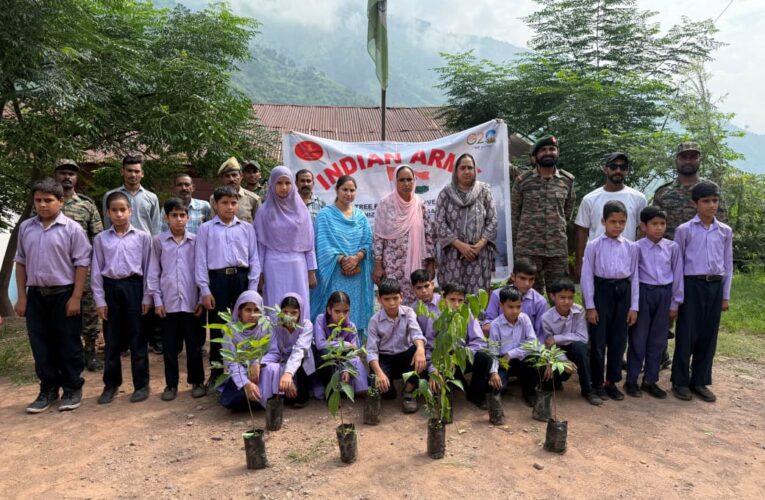 Indian Army Partners with Local Community and Forest Department for Tree Plantation Drive in Sangaldan, Ramban