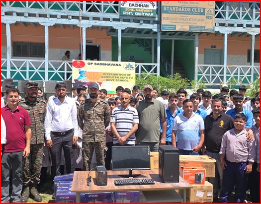 Indian Army Distributes Computer Sets to Government Schools in Kishtwar to Boost Digital Literacy