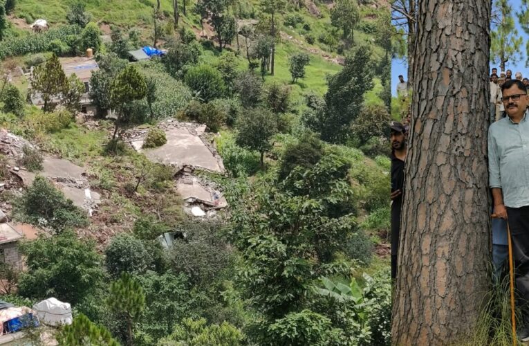 Javed Rana Inspects Landslide-Hit Areas in Poonch, Pledges Full Government Assistance to Affected Families