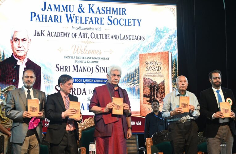 J&K LG Manoj Sinha Launches Dr AH Shah’s Book ‘Sharda to Sansad’ in Srinagar
