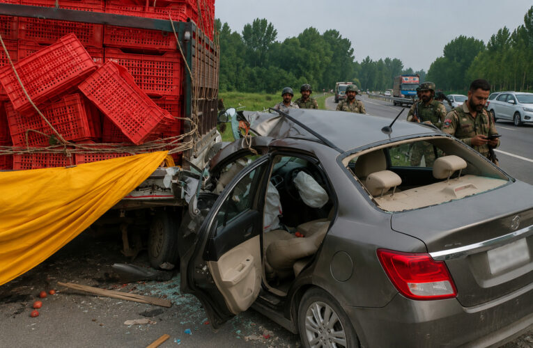 Four Injured, One Critical Following Two-Vehicle Collision Near Bijbehara Airfield