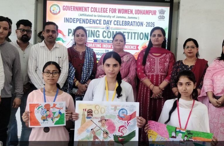 GCW Udhampur Hosts Patriotic Painting Competition to Celebrate Independence Week